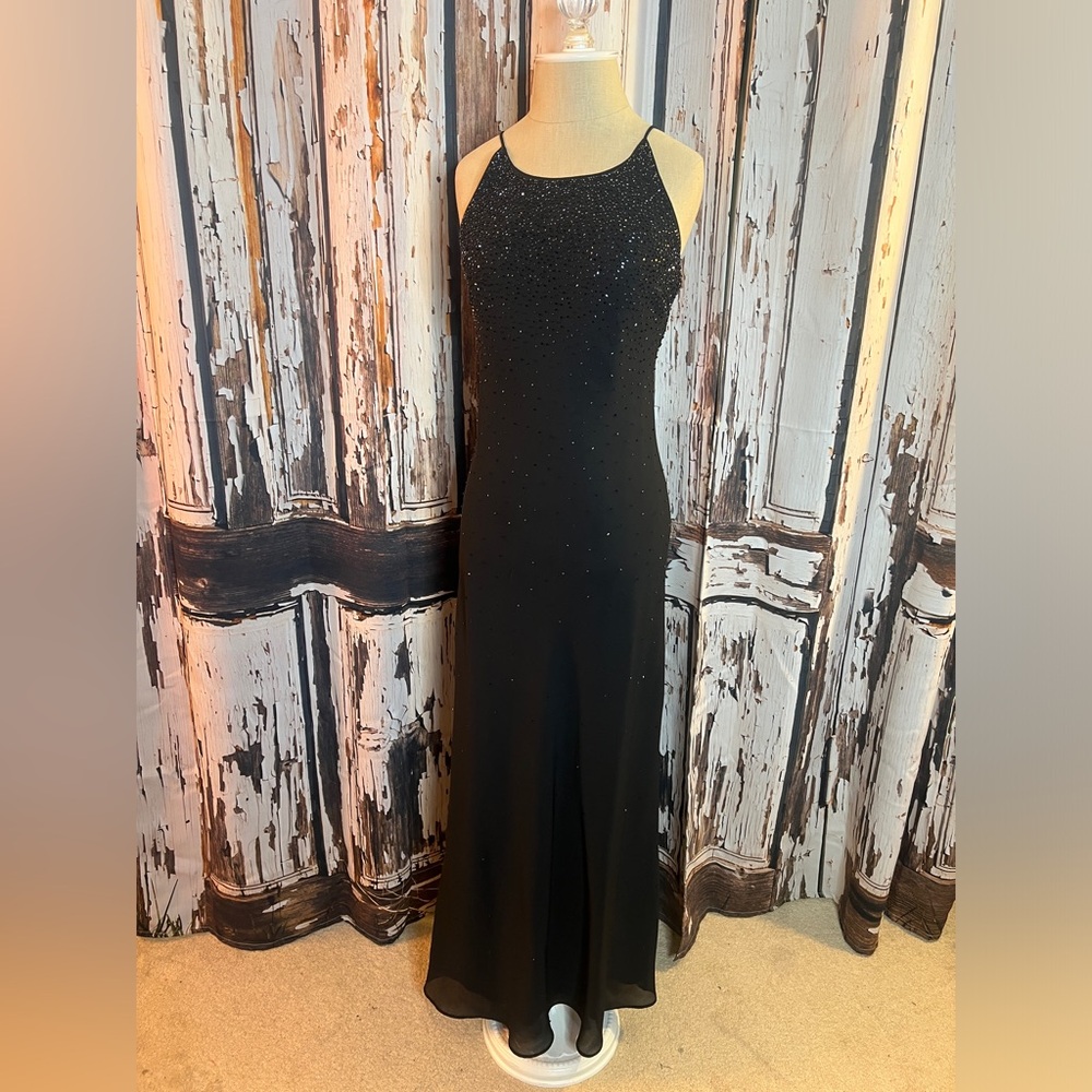 Cachet Black Sparkle Maxi Dress